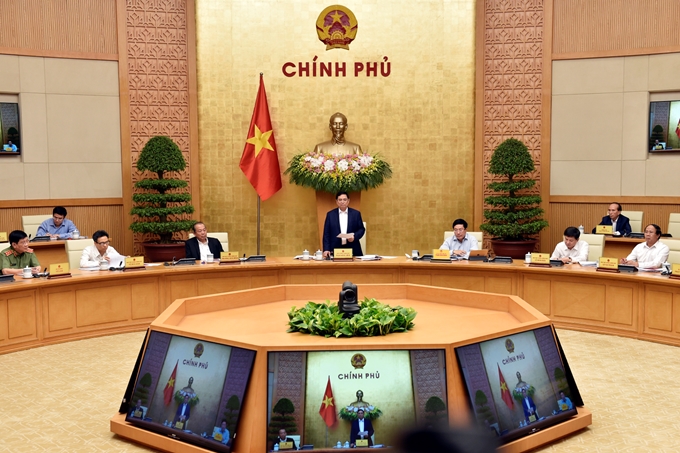 Thủ tướng Chính phủ Phạm Minh Chính chủ trì phiên họp Chính phủ triển khai công việc sau khi được kiện toàn nhân sự tại Kỳ họp thứ 11, Quốc hội khóa XIV