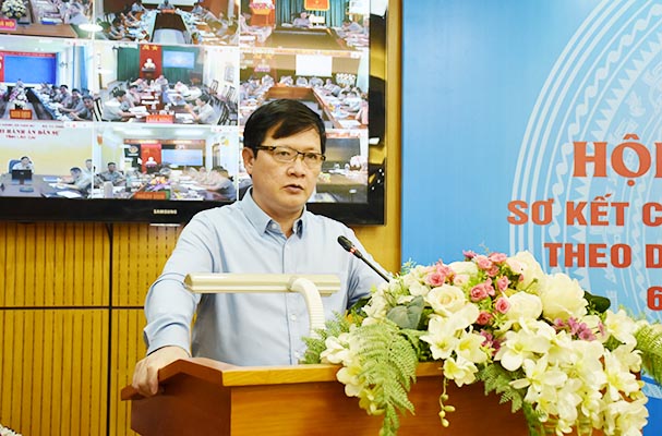 Thứ trưởng Bộ Tư pháp Mai Lương Khôi phát biểu chỉ đạo tại Hội nghị. Ảnh: TH.