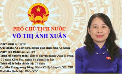 Infographic: Tiểu sử Phó Chủ tịch nước Võ Thị Ánh Xuân
