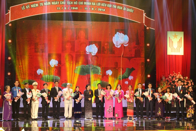 Anh Nguyễn Trọng Thái tham dự chương trình “70 năm Bác Hồ kêu gọi thi đua ái quốc”.