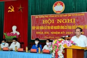 Tuyên Quang tiếp xúc cử tri vận động bầu cử HĐND khóa XIX, nhiệm kỳ 2021-2026