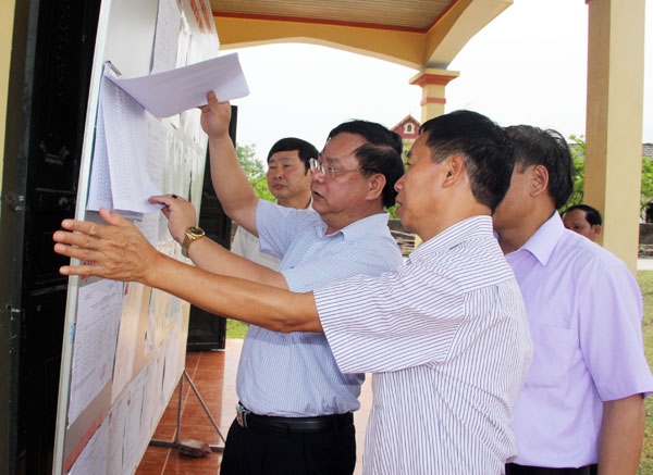 Đoàn kiểm tra số 4, Ủy ban bầu cử tỉnh Vĩnh Phúc kiểm tra công tác chuẩn bị bầu cử tại huyện Tam Đảo