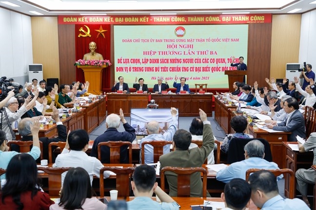 Quang cảnh Hội nghị hiệp thương lần 3 của Ủy ban Trung ương MTTQ Việt Nam.