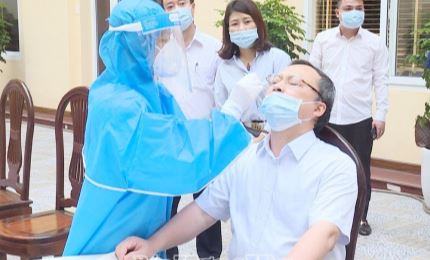 Hưng Yên: Xét nghiệm SARS-CoV-2 cho các thành viên tham gia công tác bầu cử