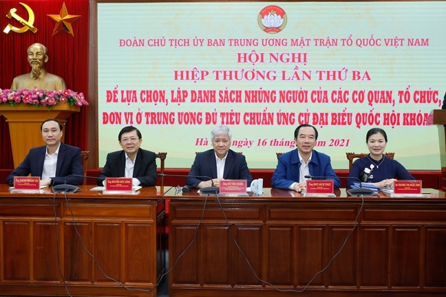 Đoàn Chủ tịch Uỷ ban Trung ương MTTQ Việt Nam tổ chức Hội nghị hiệp thương lần thứ  ba.