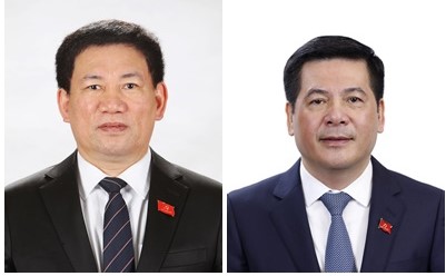 Phó Trưởng ban Thường trực BCĐ 389 quốc gia Hồ Đức Phớc (ảnh trái) và Phó Trưởng BCĐ 389 quốc gia Nguyễn Hồng Diên. Ảnh: chinhphu.vn
