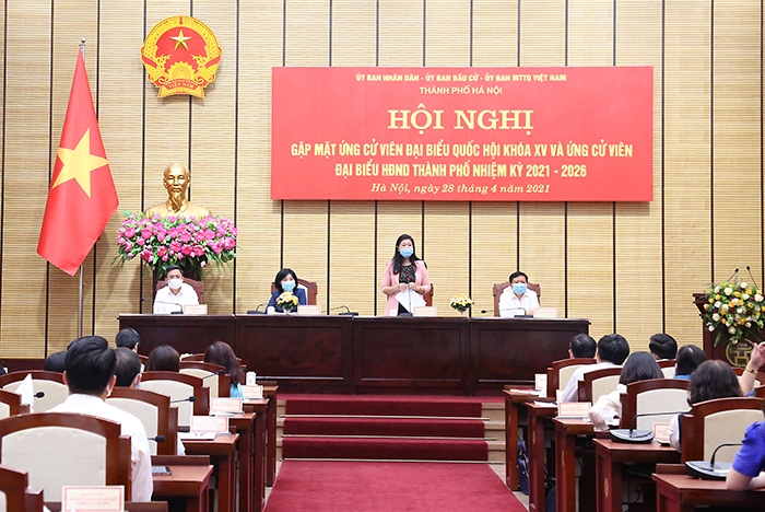 TP Hà Nội gặp mặt các ứng viên ĐBQH khóa XV và đại biểu HĐND TP khóa XVI.