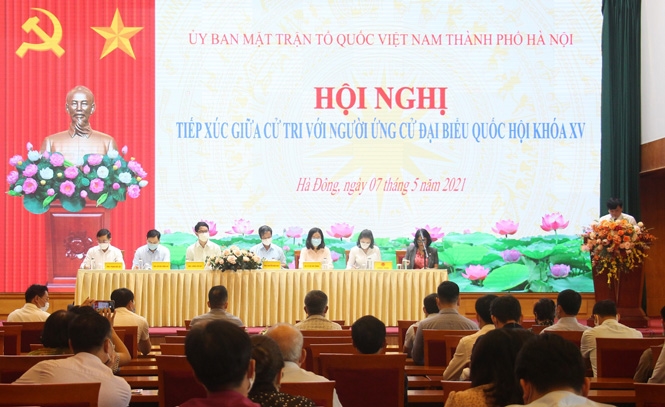 Hiện nay, MTTQ Việt Nam TP Hà Nội đã và đang tổ chức các hội nghị để các ứng cử viên ĐBQH và đại biểu HĐND TP Hà Nội tiếp xúc cử tri vận động bầu cử.