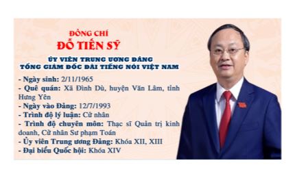 Đồng chí Đỗ Tiến Sỹ giữ chức Tổng Giám đốc Đài Tiếng nói Việt Nam