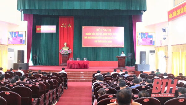 Huyện Hoằng Hóa nghiên cứu, học tập quán triệt triển khai thực hiện Nghị quyết Đại hội đại biểu toàn quốc lần thứ XIII của Đảng.