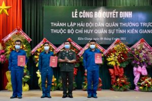 Công bố quyết định thành lập Hải đội Dân quân thường trực tỉnh Kiên Giang